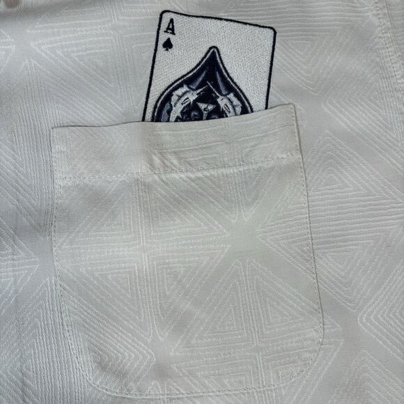 Tommy Bahama Shirt Men's 3XL 100% Silk Button Up Short Sleeve Playing Cards - Picture 7 of 13